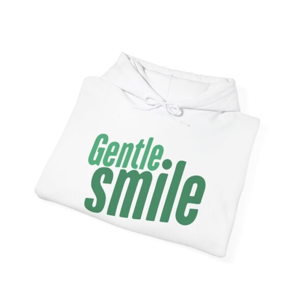 Gentle Smile Hooded Sweatshirt | Unisex Cozy Pullover Relaxed Style, Casual Wear, Positive Vibes Hoodie - Image 2