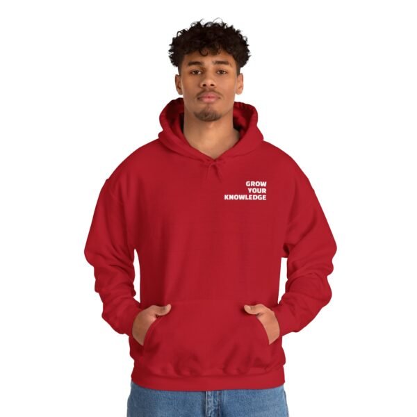 “Grow Your Knowledge” Motivational Unisex Inspirational Black Hoodie Gift for Students - Image 8