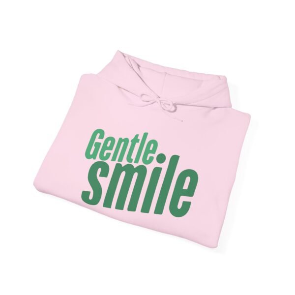 Gentle Smile Hooded Sweatshirt | Unisex Cozy Pullover Relaxed Style, Casual Wear, Positive Vibes Hoodie - Image 6