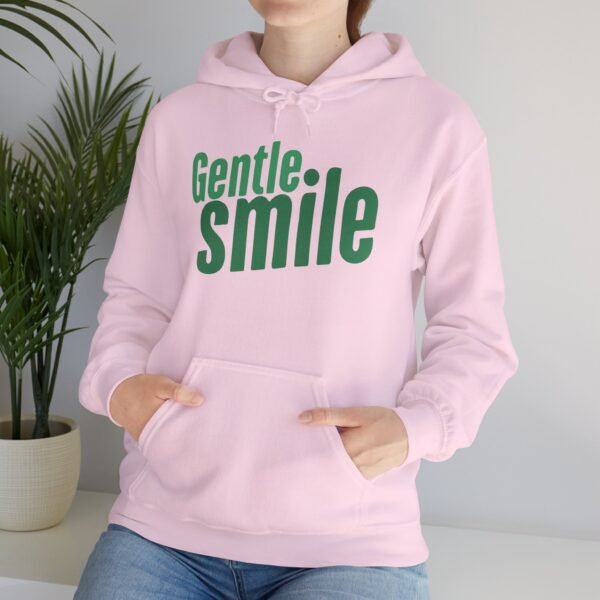 Gentle Smile Hooded Sweatshirt | Unisex Cozy Pullover Relaxed Style, Casual Wear, Positive Vibes Hoodie - Image 7