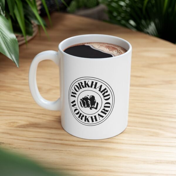 'Work Hard' Ceramic Coffee Mug - Ideal Gift for Any Occasion - Image 3