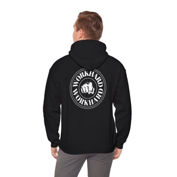 'Work Hard' Unisex Heavy Blend Hoodie for Motivated Individuals Everyday Wear - Image 2