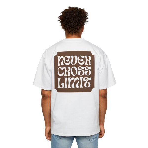 'Never Cross Limit' Men's Oversized Graphic Tee - Casual Wear
