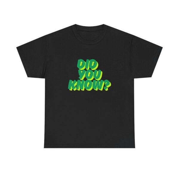 'Did You Know?'  Unisex Heavy Cotton Tee - Graphic Shirt for Casual Wear - Image 3