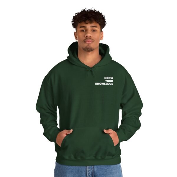 “Grow Your Knowledge” Motivational Unisex Inspirational Black Hoodie Gift for Students - Image 4