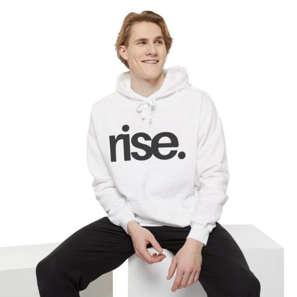 Rise Unisex Garment-Dyed Hoodie - Motivational Comfort Wear