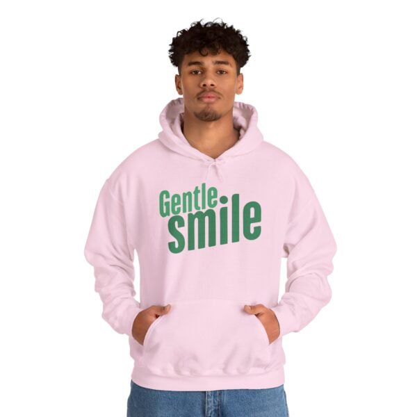 Gentle Smile Hooded Sweatshirt | Unisex Cozy Pullover Relaxed Style, Casual Wear, Positive Vibes Hoodie - Image 8