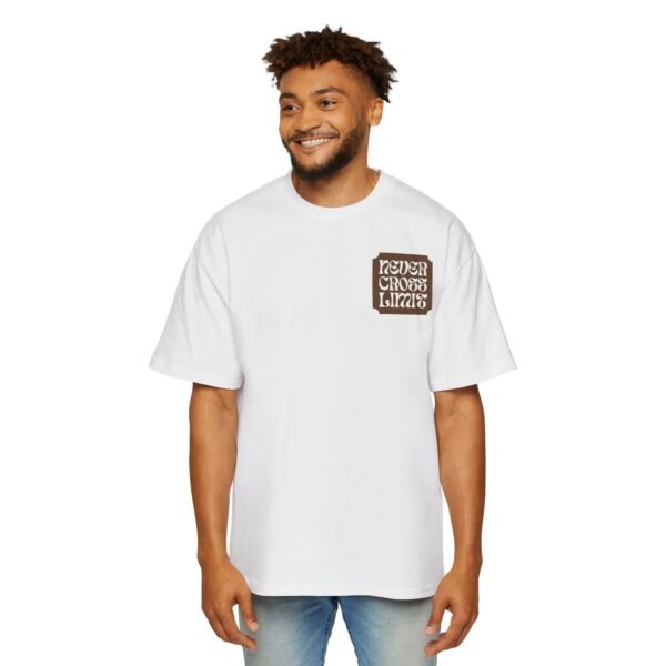 'Never Cross Limit' Men's Oversized Graphic Tee - Casual Wear - Image 2