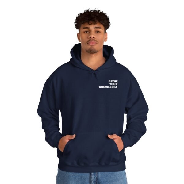 “Grow Your Knowledge” Motivational Unisex Inspirational Black Hoodie Gift for Students - Image 6