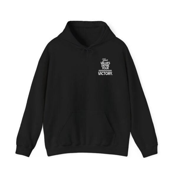 Empowering Values Hooded Sweatshirt, Unisex Hoodie, Victory Sweatshirt, Motivational Gift, Casual Wear, Everyday Comfort, Inspiring Apparel - Image 2