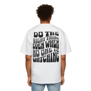 Men's Inspirational Oversized Tee - Motivational T-Shirt, Casual Fashion