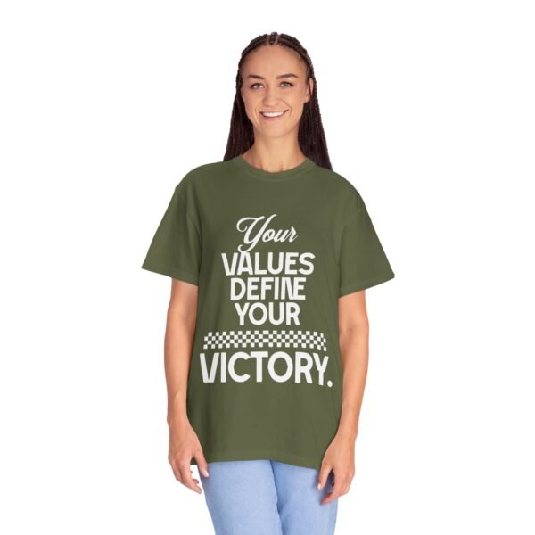 "Your Values Define Your Victory" Inspirational Unisex T-shirt - Image 4