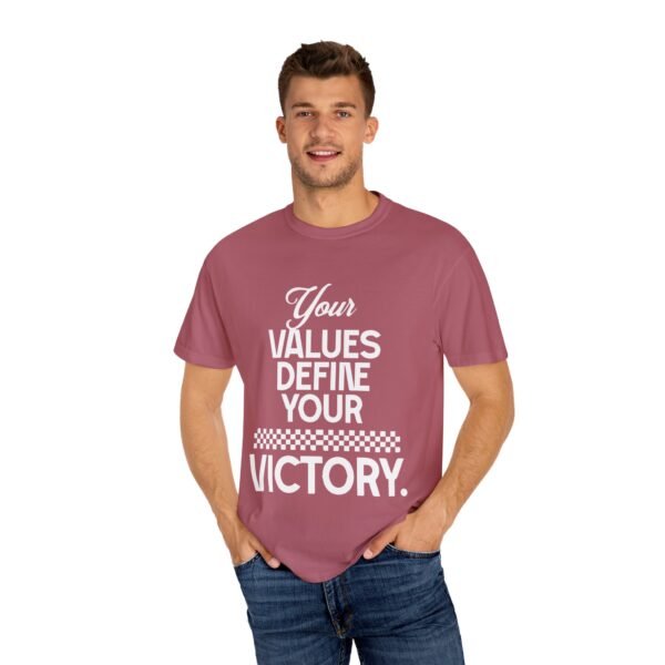 "Your Values Define Your Victory" Inspirational Unisex T-shirt - Image 2