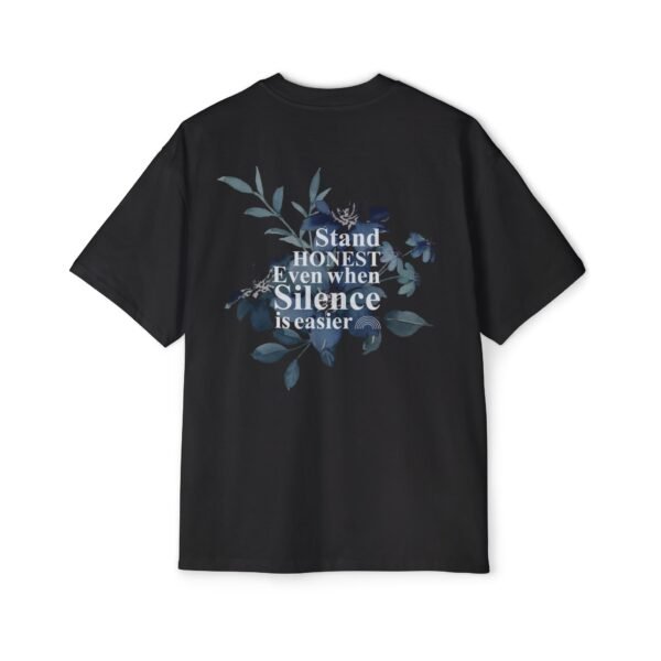 Botanical Quote Oversized Tee - Stand Honest, Relaxed Fit Shirt, Casual Unisex Style - Image 2