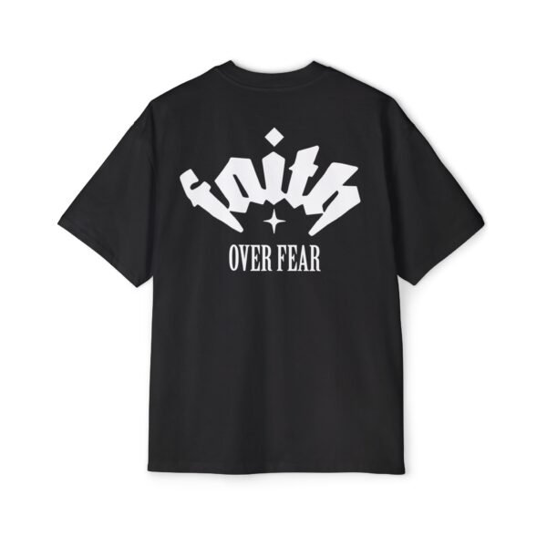 Faith Over Fear Oversized Tee, Men's Graphic Tee,  Motivational Apparel, Street Style